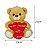 Urso de Pelúcia com 4 Corações e Frases de Amor – Macio e Fofo para Presente – 25cm - Imagem 5