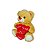 Urso de Pelúcia com 4 Corações e Frases de Amor – Macio e Fofo para Presente – 25cm - Imagem 3