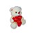 Urso de Pelúcia com 4 Corações e Frases de Amor – Macio e Fofo para Presente – 25cm - Imagem 2