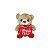 Urso com Coração Bordado Amor – Pelúcia Pequena 16cm para Presentear com Carinho - Imagem 1