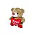 Urso com Coração Bordado Amor – Pelúcia Pequena 16cm para Presentear com Carinho - Imagem 3