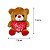 Urso de Pelúcia com Coração Amor 16cm – Toque Macio e Enchimento Antialérgico - Imagem 4