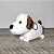 Chaveiro de Pelúcia Plush Cachorrinho Branco com Orelhas Marrons – Macio e Fofo para Mochila - Imagem 4