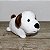 Chaveiro de Pelúcia Plush Cachorrinho Branco com Orelhas Marrons – Macio e Fofo para Mochila - Imagem 3