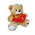 Urso Amor Cappuccino com 2 Corações para Presente Especial de Namorados - Imagem 2