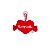 Coração de Pelúcia com Ventosa Eu Te Amo 11cm Presente Romântico Fizzy Toys - Imagem 2