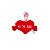 Kit 10 Corações de Pelúcia Eu Te Amo com Ventosa 11cm Sortidos Fizzy Toys - Imagem 2