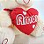 Urso de Pelúcia Creme com Coração Vermelho Amor 32cm Presente Romântico Fizzy Toys - Imagem 4