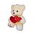 Urso de Pelúcia Creme com 2 Corações e Frase "Eu Te Amo" - Fizzy Toys - 33cm - Imagem 3