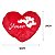 Coração de Pelúcia Vermelho com Bordado 3D e Corações Brancos - 42x35cm - Presente Amoroso - Imagem 6