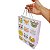 Sacola Presente Infantil 12 Animais Fofo Papel Cartão com Alça Prateada 32x26x10cm - Imagem 3