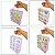 Kit 12 Sacolas Presente Infantil Sortidas Gatinhos e Bichinhos Papel Cartão 32x26x10cm - Imagem 3