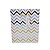 Sacola Presente Luxo Média 32x26cm Branca Dourada Zigue Zague com Alça e Tag Decorativa - Imagem 2
