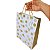 Sacola Presente Luxo Média 32x26cm Papel Cartão Branca com Bolinhas Douradas e Tag - Imagem 3