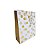 Sacola Presente Luxo Média 32x26cm Papel Cartão Branca com Bolinhas Douradas e Tag - Imagem 1
