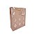Sacola de Presente Luxo Rosé Gold com Estampa de Losangos e Alça Dourada 32x26x10cm - Imagem 1