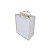 Sacola de Presente Pequena Papel Cartão Branco com Alça Cordão e Detalhe Metálico Dourado - Imagem 3