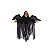 Caveira Morcego Halloween 50cm Com Som, Luz Vermelha e Movimento Automático por Sensor de Som - Imagem 1
