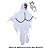 Enfeite Fantasma Decorativo Halloween 85cm com Luz Piscante e Som Ativado por Toque - Imagem 3