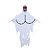 Enfeite Fantasma Decorativo Halloween 85cm com Luz Piscante e Som Ativado por Toque - Imagem 1