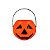 Balde Halloween Abóbora com Alça 17cm Ideal para Doces, Fantasias e Decoração Temática - Imagem 2