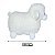 Ovelha de Pelúcia Fizzy Toys Creme Rechonchuda Fofa 33cm - Imagem 5