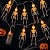 Varal de Luzes LED Halloween 2m Caveiras Esqueleto Festa Decoração - Imagem 7
