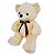 Urso de Pelúcia Grande Bege Claro 70cm com Laço Marrom Presente Especial - Imagem 3