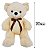 Urso de Pelúcia Grande Bege Claro 70cm com Laço Marrom Presente Especial - Imagem 4