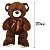 Urso de Pelúcia Grande 70cm Fizzy Toys Cor Chocolate com Lacinho - Imagem 4