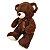 Urso de Pelúcia Grande 70cm Fizzy Toys Cor Chocolate com Lacinho - Imagem 3