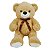 Urso de Pelúcia Grande 70cm Fizzy Toys Cor Cappuccino com Lacinho - Imagem 1