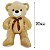 Urso de Pelúcia Grande 70cm Fizzy Toys Cor Cappuccino com Lacinho - Imagem 4