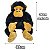 Macaco Gorila de Pelúcia Fizzy Toys Grande Preto com Detalhes Caramelo Super Fofo - Imagem 4