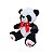 Urso Panda de Pelúcia 27cm – Com Laço Vermelho e Coração Bordado - Imagem 3