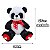 Urso Panda de Pelúcia 27cm – Lacinho Vermelho e Corações nas Patinhas - Imagem 5