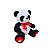 Urso Panda de Pelúcia 27cm – Lacinho Vermelho e Corações nas Patinhas - Imagem 2