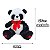 Urso Panda de Pelúcia 27cm – Com Lacinho Vermelho e Coração Bordado - Imagem 5