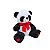 Urso Panda de Pelúcia 27cm – Com Lacinho Vermelho e Coração Bordado - Imagem 2