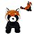 Panda Vermelho de Pelúcia 25cm Fofo com Cauda Listrada Realista - Imagem 1