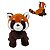 Panda Vermelho de Pelúcia 25cm Macio com Detalhes Marrom - Imagem 1
