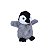 Pinguim de Pelúcia Fizzy Toys Cinza Macio e Fofo Presente Infantil - Imagem 1