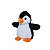Pinguim de Pelúcia Fizzy Toys Preto e Branco Detalhe Laranja Fofo - Imagem 3