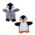 Dupla de Pinguins de Pelúcia Fizzy Toys Decoração e Brincadeira Infantil - Imagem 2