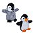 Dupla de Pinguins de Pelúcia Fizzy Toys Decoração e Brincadeira Infantil - Imagem 1