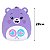 Pelúcia Squishmallows Ursinhos Carinhosos Share Bear Roxo Carinhosa 20cm - Imagem 5