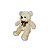 Urso de Pelúcia Pernas Longas Bege Fizzy Toys – Presente Fofo e Charmoso - Imagem 3