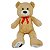 Urso de Pelúcia Grande Cappuccino Fizzy Toys com Laço Vermelho - Imagem 2