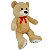 Urso de Pelúcia Grande Cappuccino Fizzy Toys com Laço Vermelho - Imagem 3