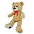 Urso de Pelúcia Grande Cappuccino Fizzy Toys com Laço Vermelho - Imagem 4